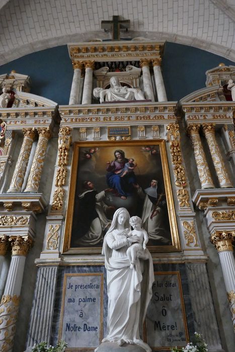 maître-autel, retable, vue partielle