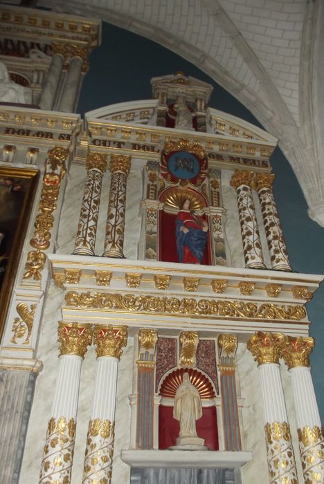 maître-autel, retable, vue partielle