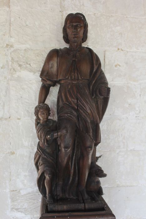 statue : Saint Roch - © Ministère de la Culture (France), Conservation des antiquités et des objets d’art de la Somme – Tous droits réservés 