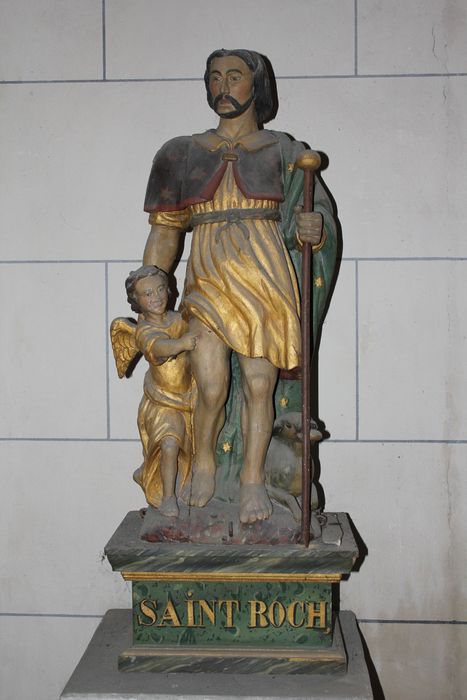 statue : Saint Roch - © Ministère de la Culture (France), Conservation des antiquités et des objets d’art de la Somme – Tous droits réservés 