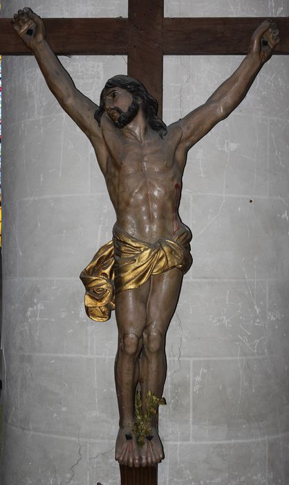 statue : Christ en croix - © Ministère de la Culture (France), Conservation des antiquités et des objets d’art de la Somme – Tous droits réservés 