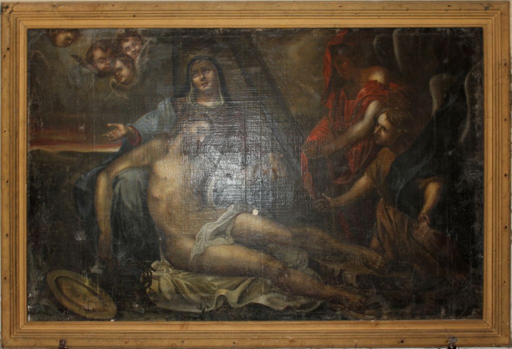 tableau : Vierge de Pitié ou Déploration du Christ - © Ministère de la Culture (France), Conservation des antiquités et des objets d’art de la Somme – Tous droits réservés 