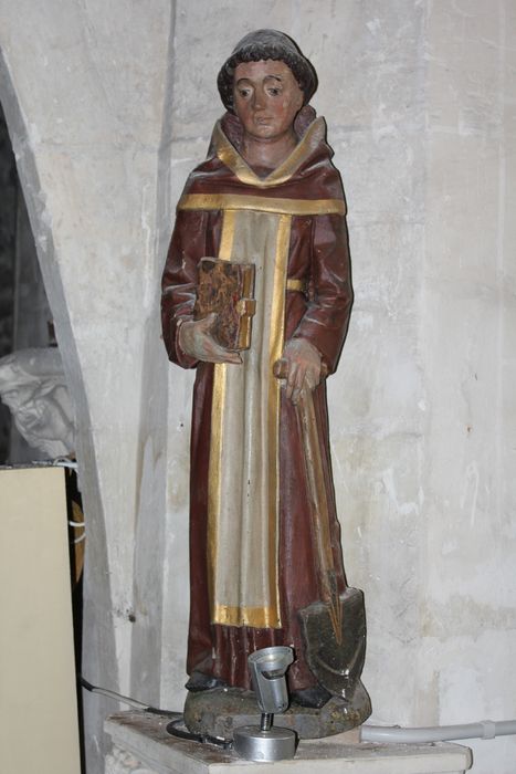 statue : Saint Fiacre - © Ministère de la Culture (France), Conservation des antiquités et des objets d’art de la Somme – Tous droits réservés 