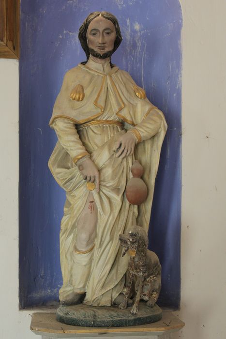 statue : Saint Roch - © Ministère de la Culture (France), Conservation des antiquités et des objets d’art de la Somme – Tous droits réservés 