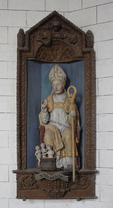 statue, niche : Saint Nicolas - © Ministère de la Culture (France), Conservation des antiquités et des objets d’art de la Somme – Tous droits réservés 