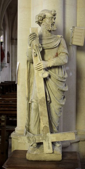 statue : Saint Pierre - © Ministère de la Culture (France), Conservation des antiquités et des objets d’art de la Somme – Tous droits réservés 