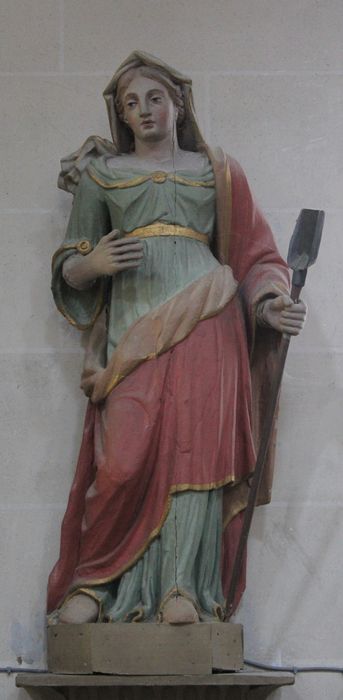 statue : Sainte Geneviève - © Ministère de la Culture (France), Conservation des antiquités et des objets d’art de la Somme – Tous droits réservés 