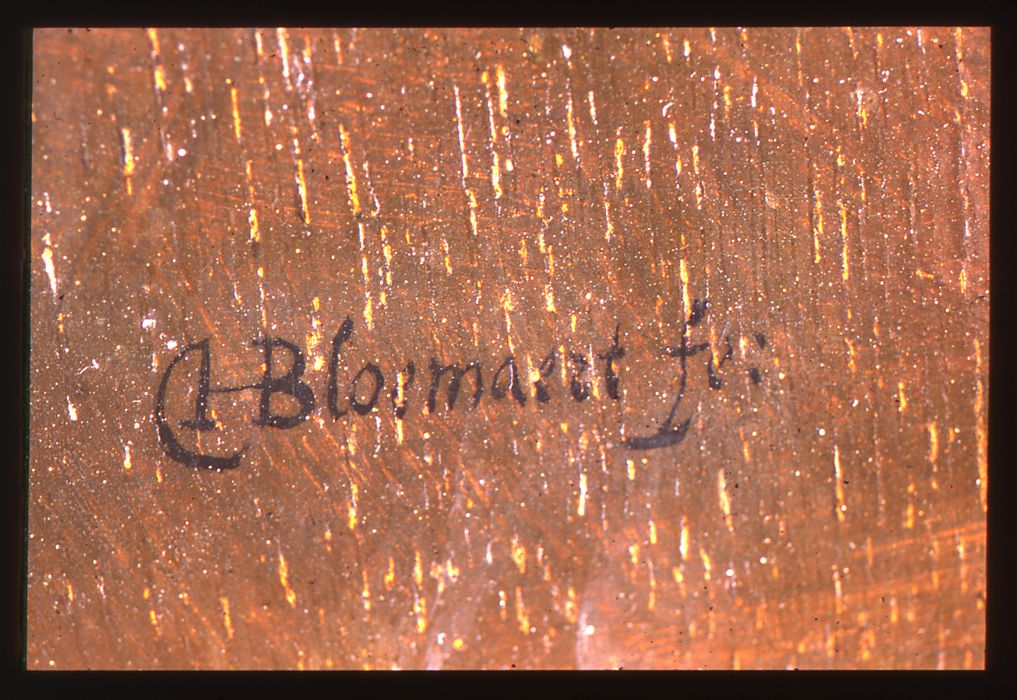 tableau : saint Augustin, détail de la signature