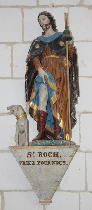 statue : Saint Roch - © Ministère de la Culture (France), Conservation des antiquités et des objets d’art de la Somme – Tous droits réservés 