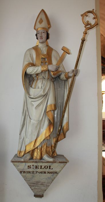 statue : Saint Eloi - © Ministère de la Culture (France), Conservation des antiquités et des objets d’art de la Somme – Tous droits réservés 