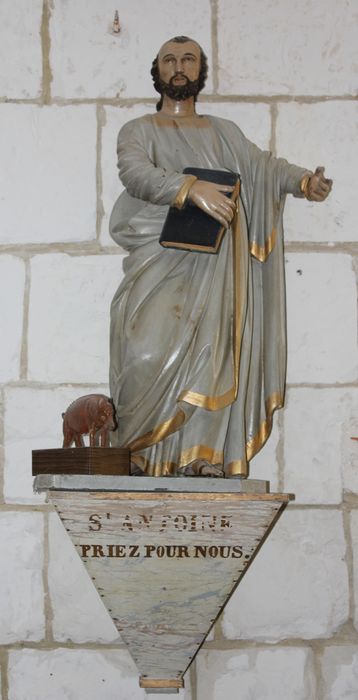 statue : Saint Antoine - © Ministère de la Culture (France), Conservation des antiquités et des objets d’art de la Somme – Tous droits réservés 