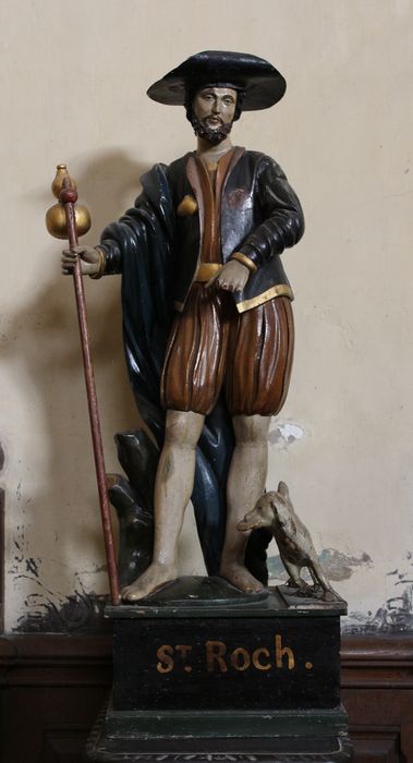 statue : Saint Roch - © Ministère de la Culture (France), Conservation des antiquités et des objets d’art de la Somme – Tous droits réservés 