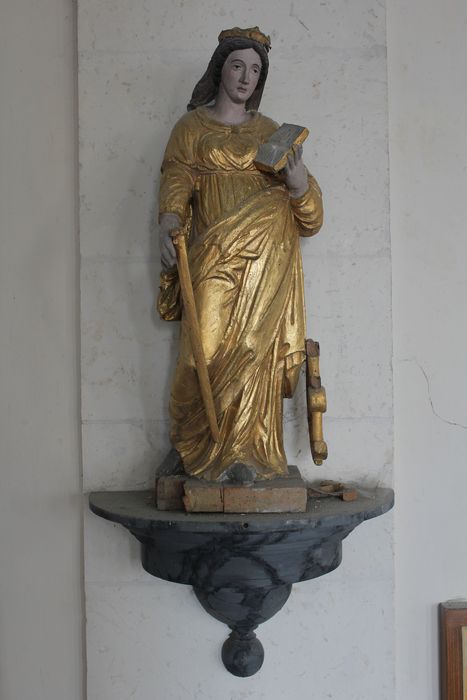 statue : Sainte Catherine - © Ministère de la Culture (France), Conservation des antiquités et des objets d’art de la Somme – Tous droits réservés 