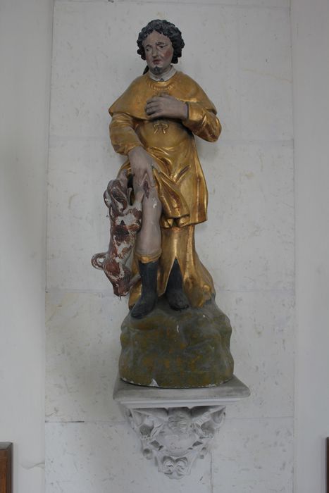 statue : Saint Roch - © Ministère de la Culture (France), Conservation des antiquités et des objets d’art de la Somme – Tous droits réservés 