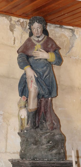 statue : Saint Roch - © Ministère de la Culture (France), Conservation des antiquités et des objets d’art de la Somme – Tous droits réservés 