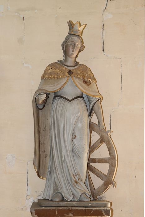 statue : Sainte Catherine - © Ministère de la Culture (France), Conservation des antiquités et des objets d’art de la Somme – Tous droits réservés 