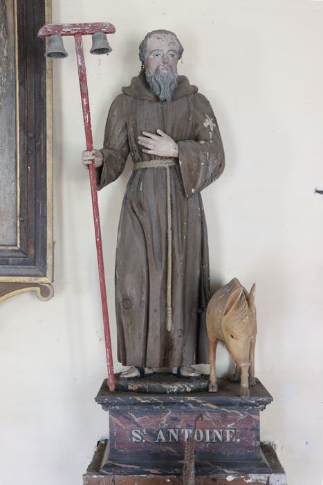 statue : Saint Antoine céroféraire - © Ministère de la Culture (France), Conservation des antiquités et des objets d’art de la Somme – Tous droits réservés 