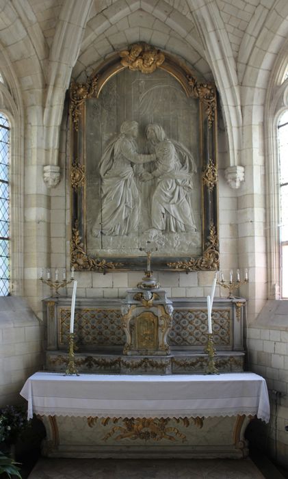 haut-relief (panneau sculpté) : La Visitation - © Ministère de la Culture (France), Conservation des antiquités et des objets d’art de la Somme – Tous droits réservés 