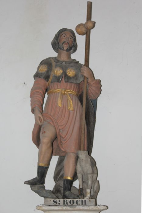 statue : Saint Roch - © Ministère de la Culture (France), Conservation des antiquités et des objets d’art de la Somme – Tous droits réservés 