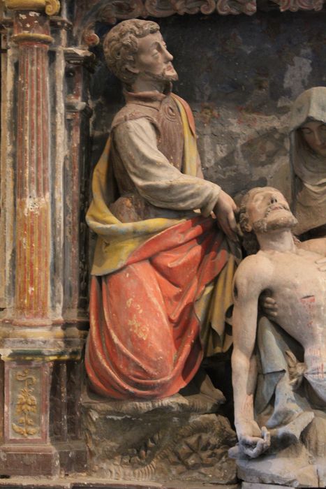 retable : Déploration sur le Christ mort, vue partielle