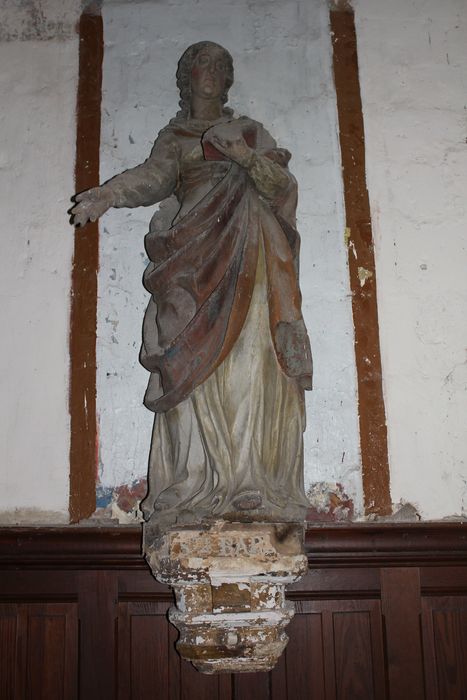 statue : Sainte Barbe - © Ministère de la Culture (France), Conservation des antiquités et des objets d’art de la Somme – Tous droits réservés 