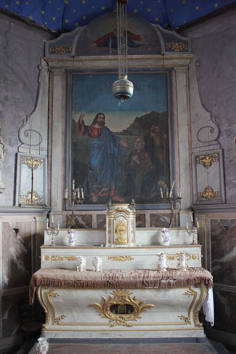 autel (maître-autel), retable, tableau : Remise des clés à saint Pierre - © Ministère de la Culture (France), Conservation des antiquités et des objets d’art de la Somme – Tous droits réservés