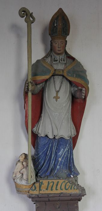 statue : Saint Nicolas - © Ministère de la Culture (France), Conservation des antiquités et des objets d’art de la Somme – Tous droits réservés