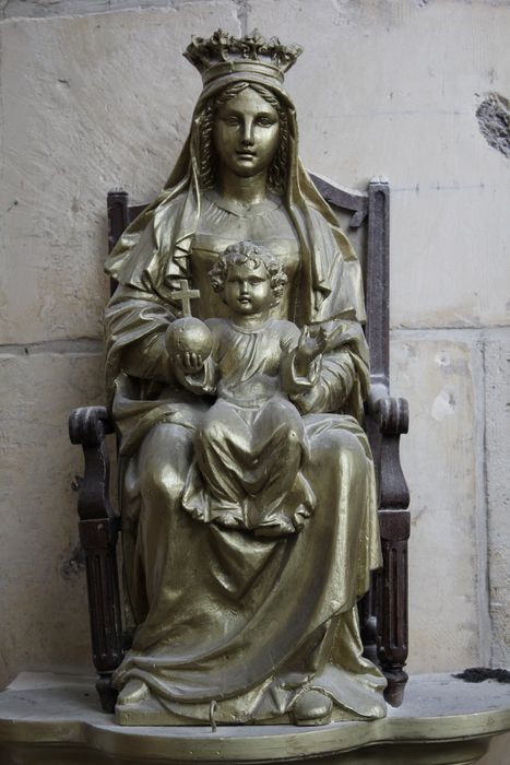 statue : Vierge (dite Vierge à la chaise) - © Ministère de la Culture (France), Conservation des antiquités et des objets d’art de la Somme – Tous droits réservés 