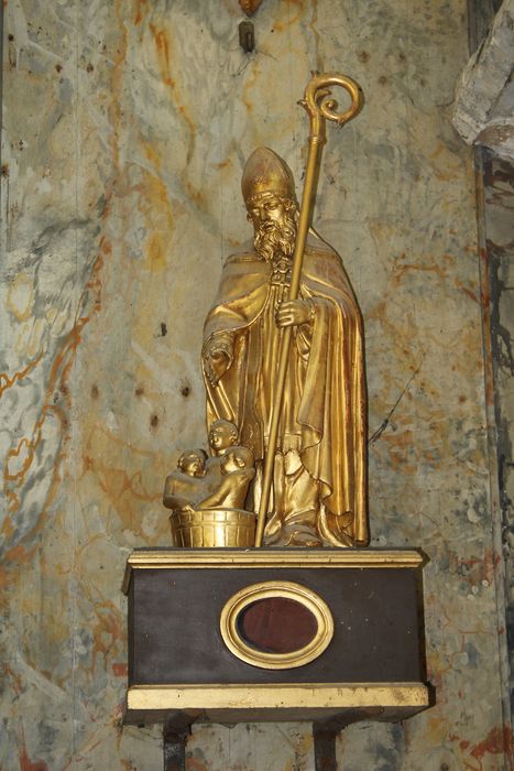 statue-reliquaire (statuette-reliquaire) : saint Nicolas - © Ministère de la Culture (France), Conservation des antiquités et des objets d’art de la Somme – Tous droits réservés 