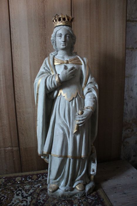 statue : Sainte Catherine - © Ministère de la Culture (France), Conservation des antiquités et des objets d’art de la Somme – Tous droits réservés 