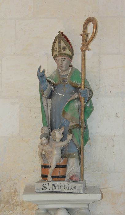 statue : Saint Nicolas - © Ministère de la Culture (France), Conservation des antiquités et des objets d’art de la Somme – Tous droits réservés 