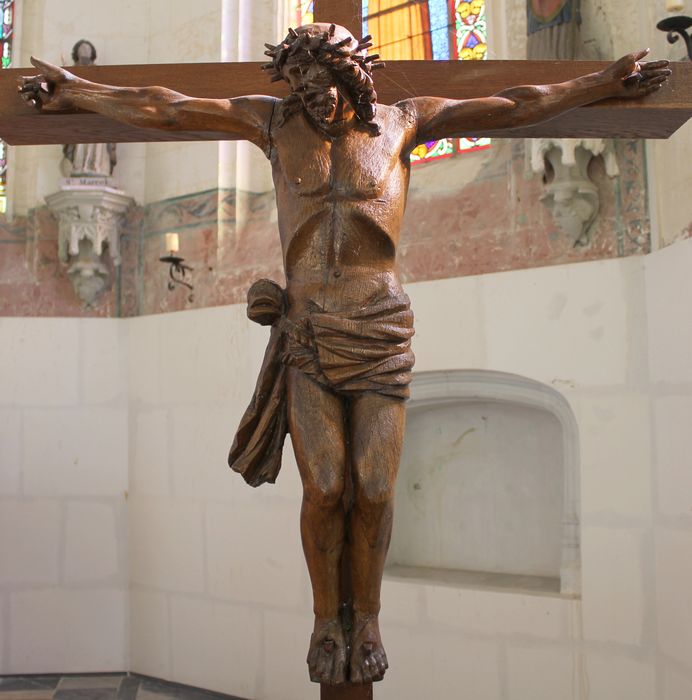 statue : Christ en croix - © Ministère de la Culture (France), Conservation des antiquités et des objets d’art de la Somme – Tous droits réservés 