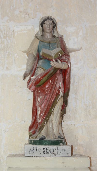 statue : Sainte Barbe - © Ministère de la Culture (France), Conservation des antiquités et des objets d’art de la Somme – Tous droits réservés 