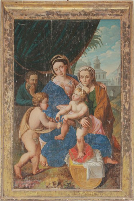 tableau : Sainte Famille - © Ministère de la Culture (France), Conservation des antiquités et des objets d’art de la Somme – Tous droits réservés 