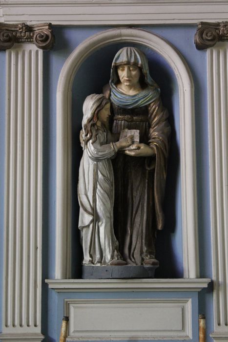 groupe sculpté : ducation de la Vierge - © Ministère de la Culture (France), Conservation des antiquités et des objets d’art de la Somme – Tous droits réservés 