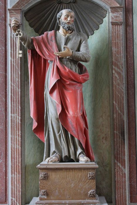 statue : Saint Pierre - © Ministère de la Culture (France), Conservation des antiquités et des objets d’art de la Somme – Tous droits réservés
