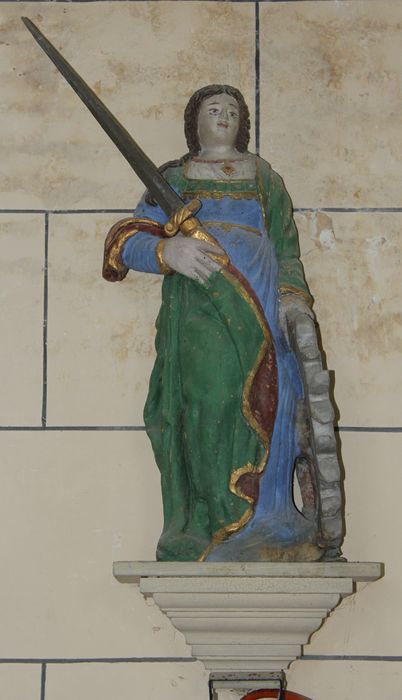 statue : Sainte Catherine - © Ministère de la Culture (France), Conservation des antiquités et des objets d’art de la Somme – Tous droits réservés