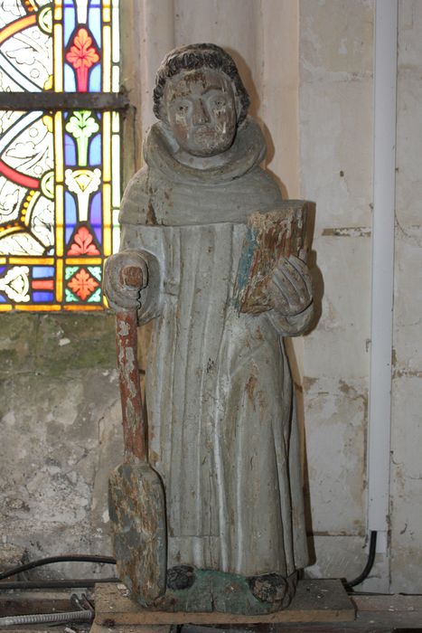 statue : Saint Fiacre - © Ministère de la Culture (France), Conservation des antiquités et des objets d’art de la Somme – Tous droits réservés 