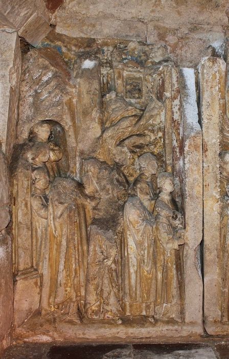 bas-reliefs : Histoire de l'invocation de saint Firmin, détail