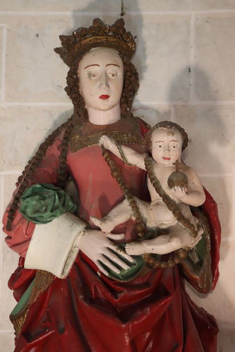 statue : Vierge à l'Enfant, vue partielle