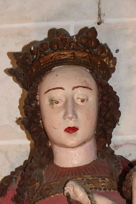 statue : Vierge à l'Enfant, détail