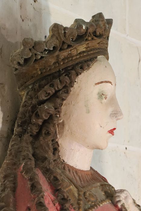 statue : Vierge à l'Enfant, détail
