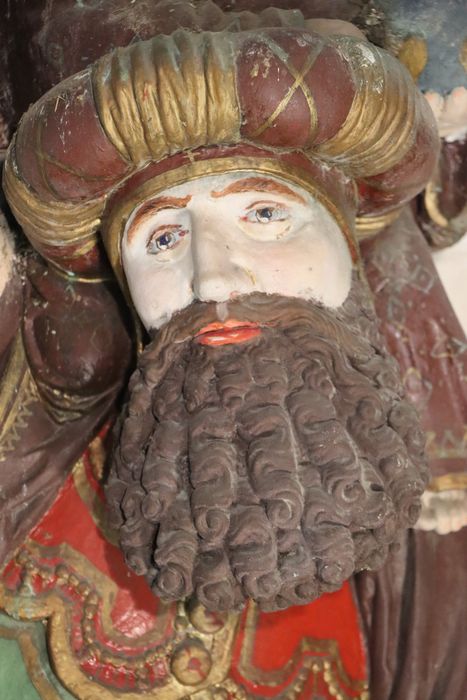 statue : Saint Christophe, détail