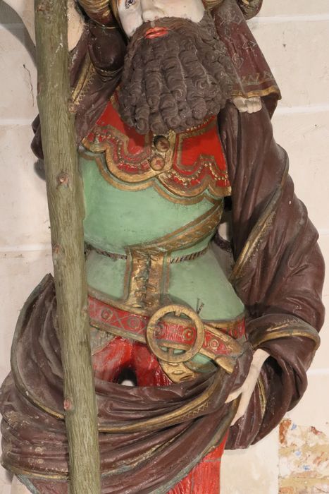 statue : Saint Christophe, détail