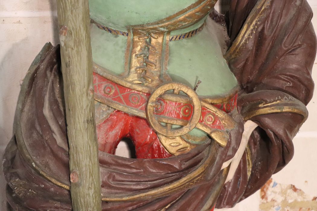 statue : Saint Christophe, détail