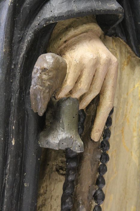 statue : Saint Antoine ermite, détail