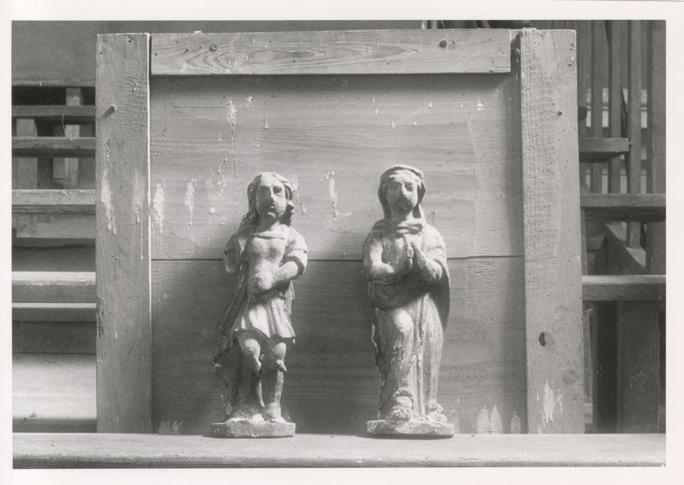 tabernacle, détail de deux statuettes