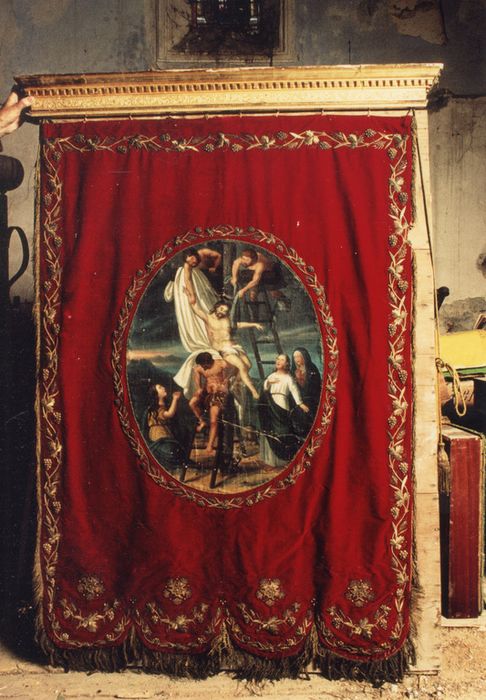 bannière de procession : Descente de Croix (la)