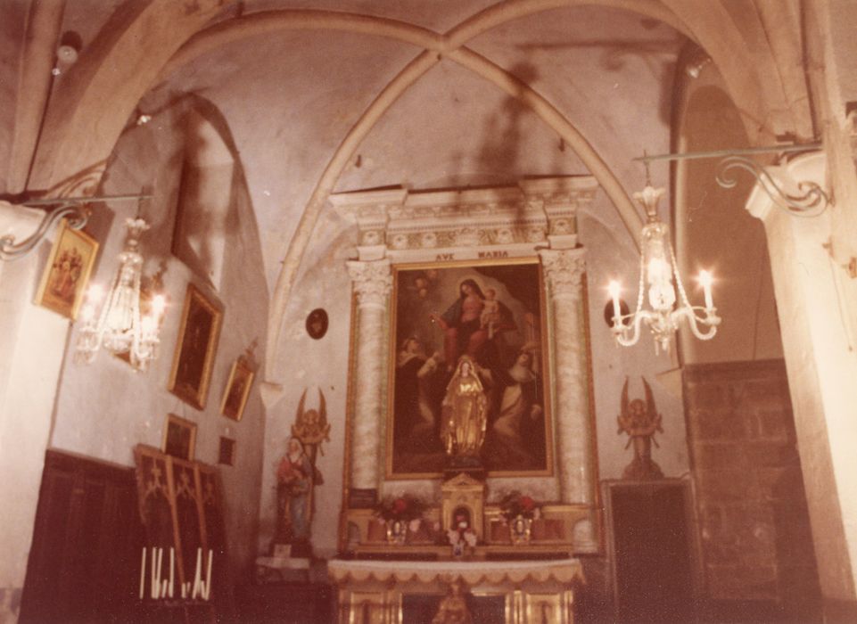 retable, tableau d'autel : Donation du Rosaire (la)