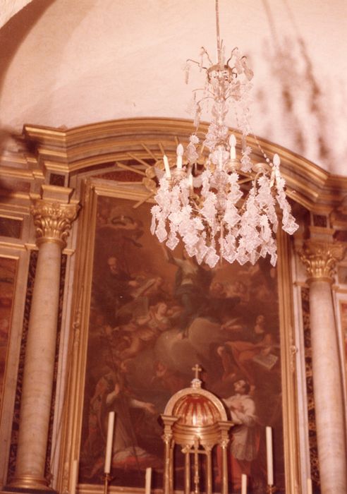 tableau du maître-autel : Vierge en gloire, vue partielle